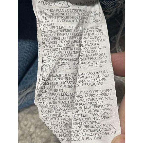 Zara TRF Denim IX'D Makers Mini Skirt Womens Small Asymmetrical Jean Frayed Hem - Picture 10 of 10